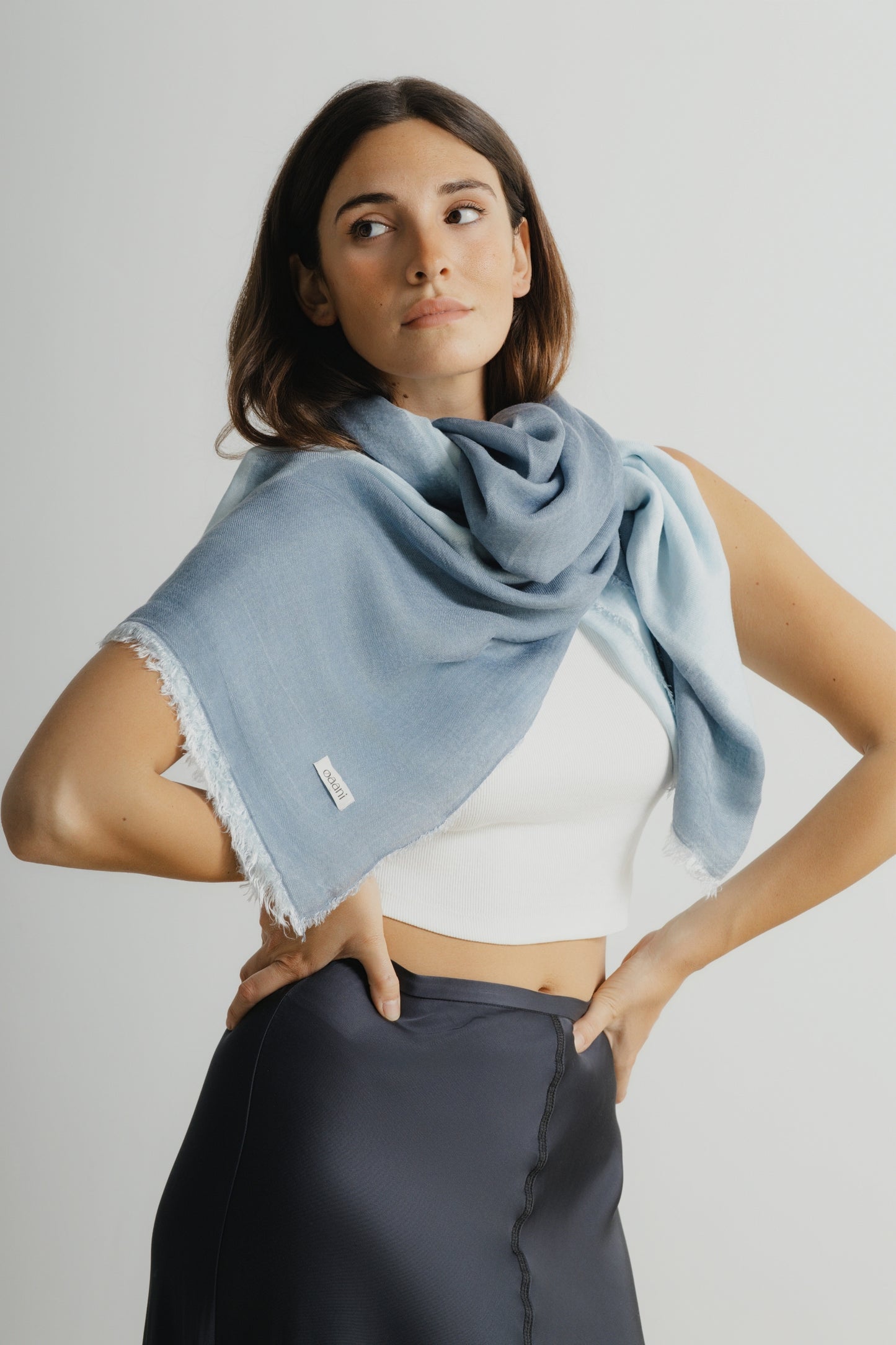 Versatile Scarf Wrap - Blue Grey