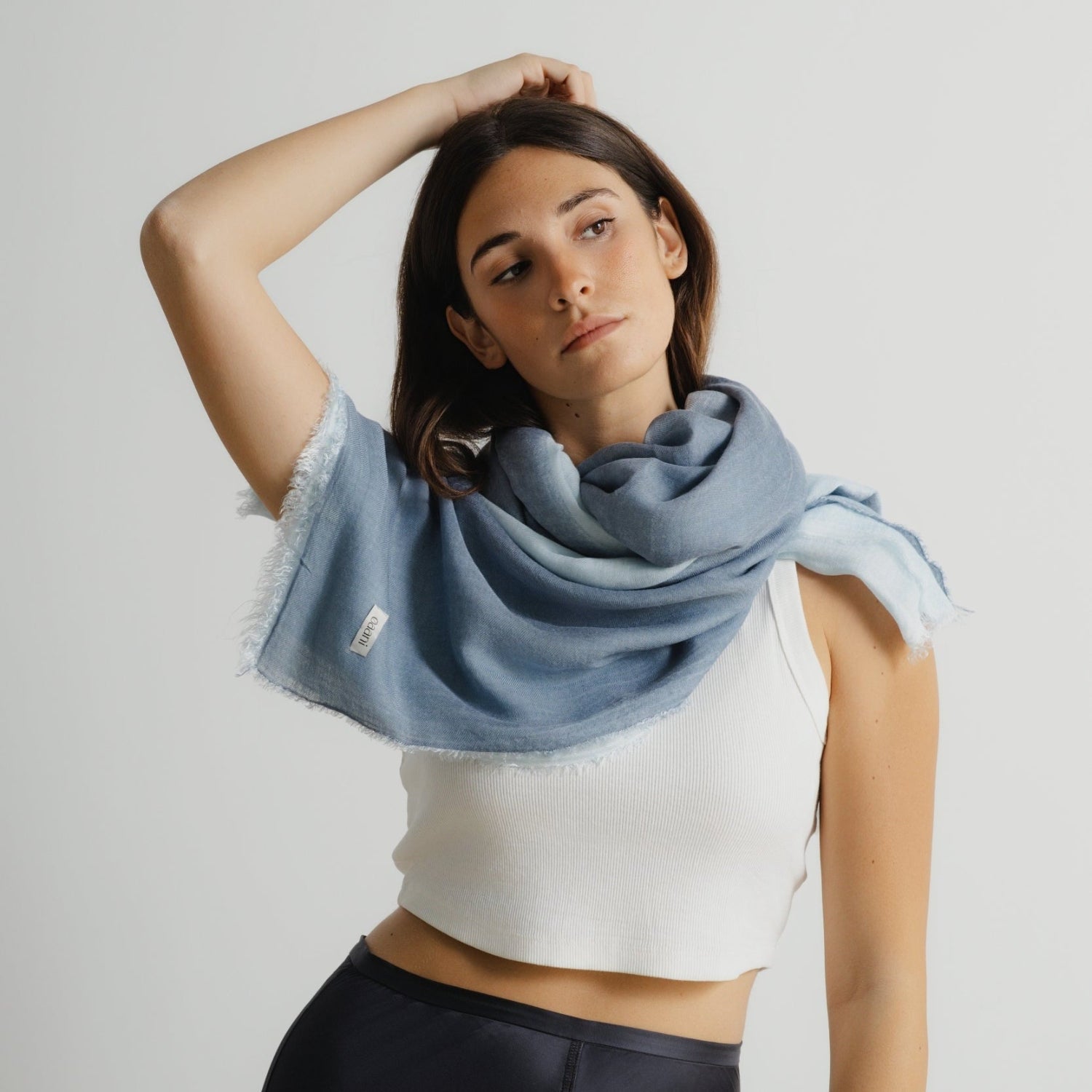 ATLAS - Versatile Scarf Wrap Blue Grey - Oaani