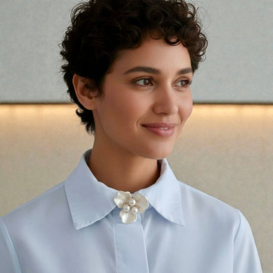 oaani Button Covers — Flora White